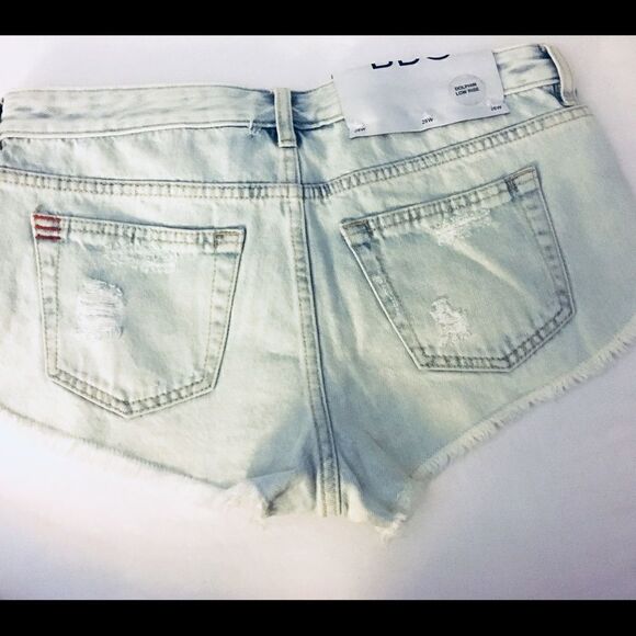 BDG Dolphins Low Rise Light Blue Shorts - Picture 5 of 6